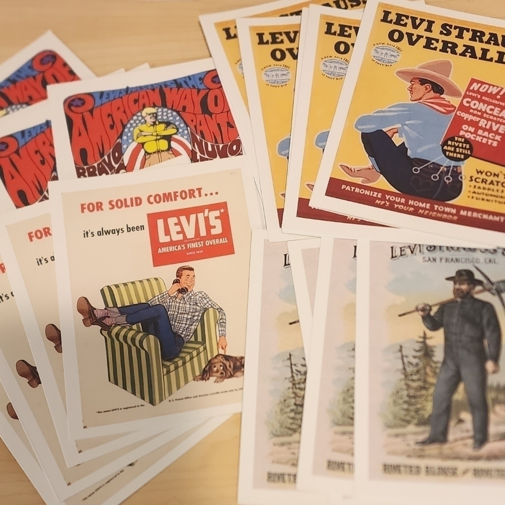 LEVI'S vintage ads note cards